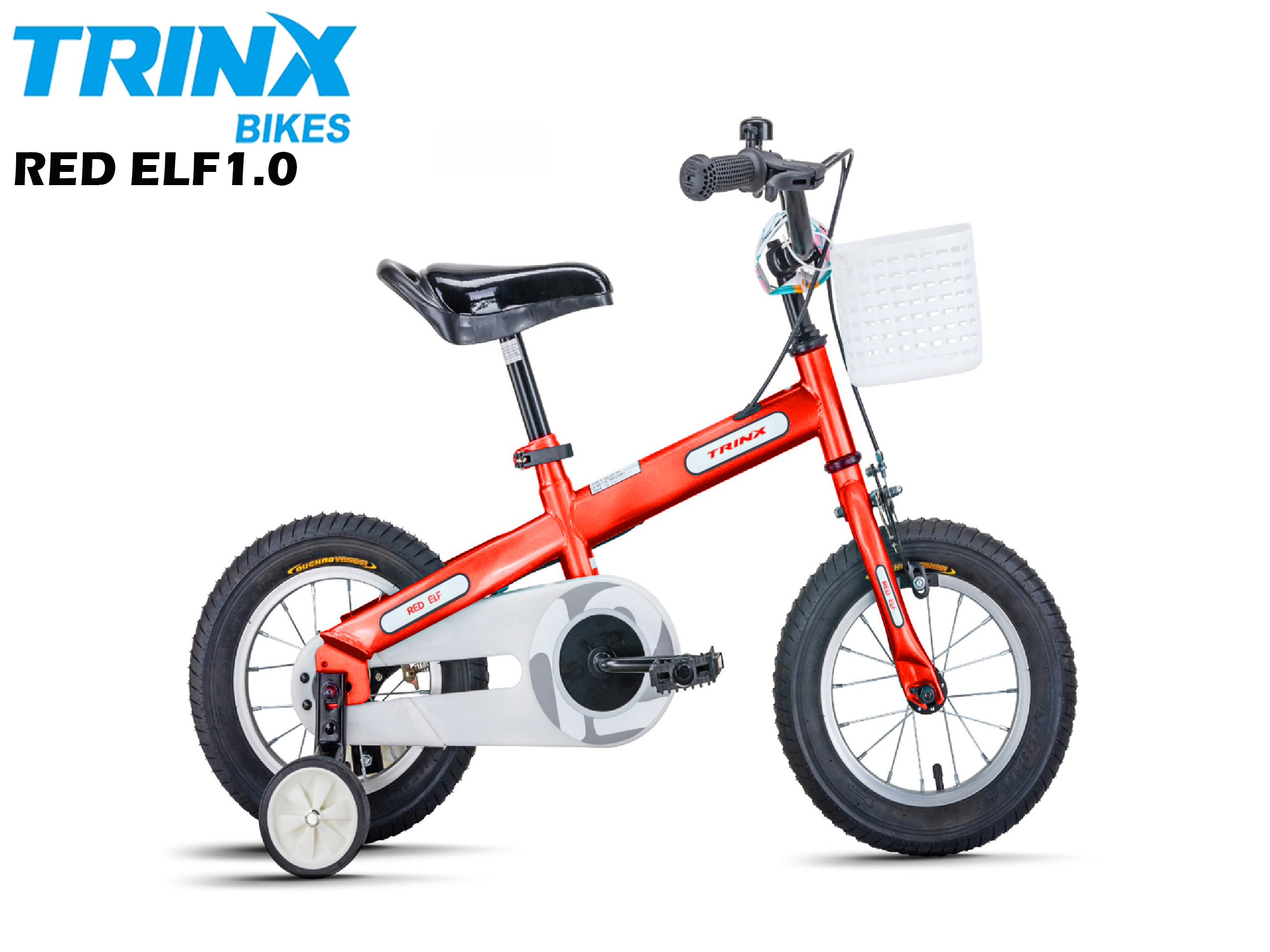 รถจักรยานเด็ก TRINX RED ELF 1.0 ล้อ 12 นิ้ว เฟรมเหล็ก (ริมเบรค)