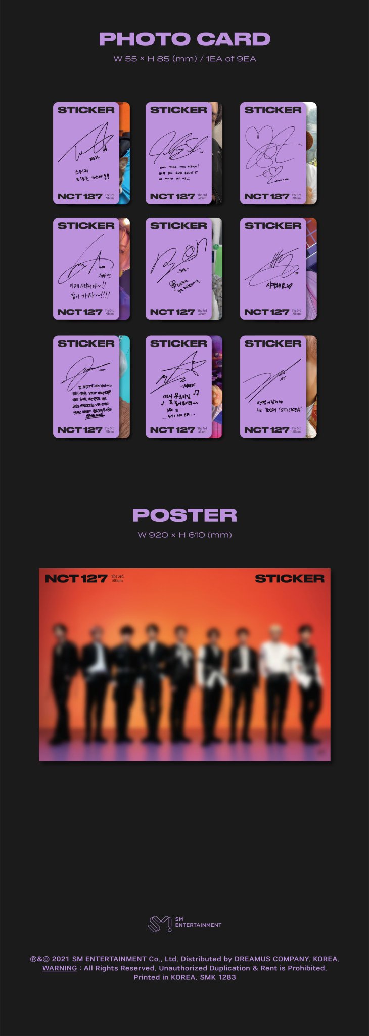 อัลบั้ม #NCT 127 - The 3rd Album [Sticker] (PhotoBook Ver.)