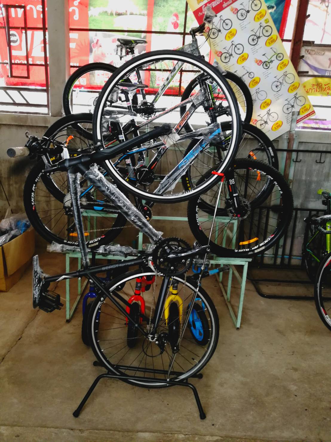ขาตั้งจักรยานชี้ฟ้า Hong SEN, E-HS-T021 Floor Mount bike stand