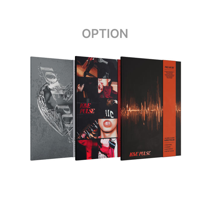 PRE อัลบั้ม TREASURE 3rd MINI ALBUM [LOVE PULSE] METAL & STREET & ROCKCHIC VER. (Option)
