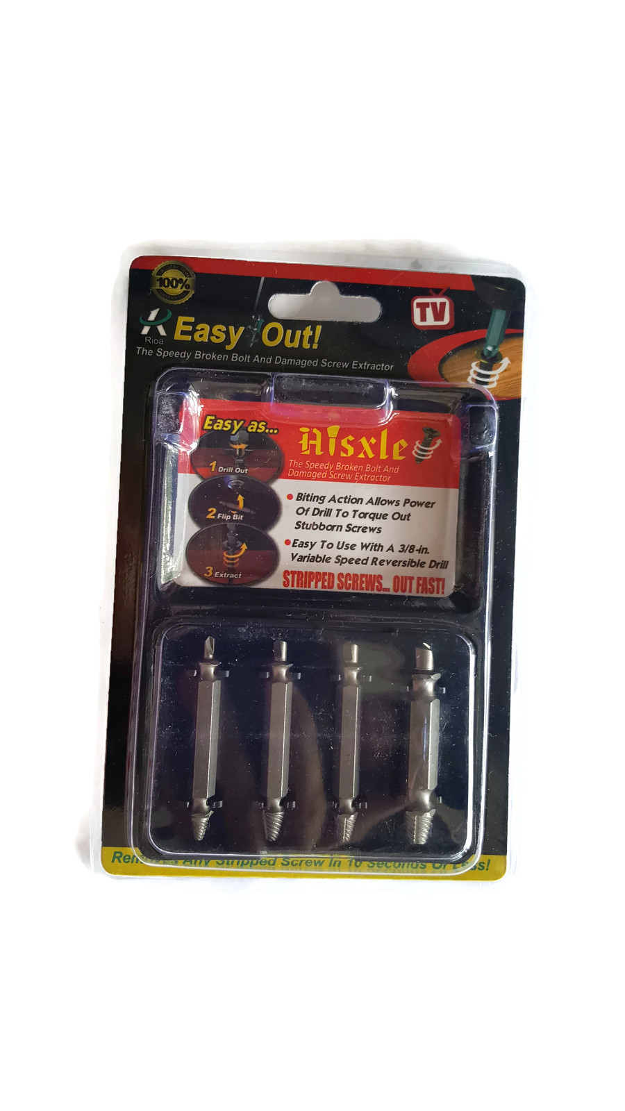 EASY OUT ตัวถอดสกรูเกลียว มี 4 ชิ้น,HW004