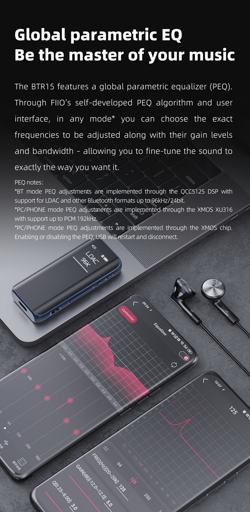 FiiO BTR15 DAC AMP ไร้สาย รองรับ MQA , USB Dac , Hires , Hires Wireless ประกันศูนย์ไทย