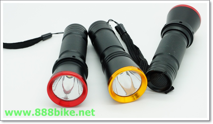 ไฟหน้าจักรยาน 17 Watt ขอบสีแดง ขอบสีทอง LEDSW1