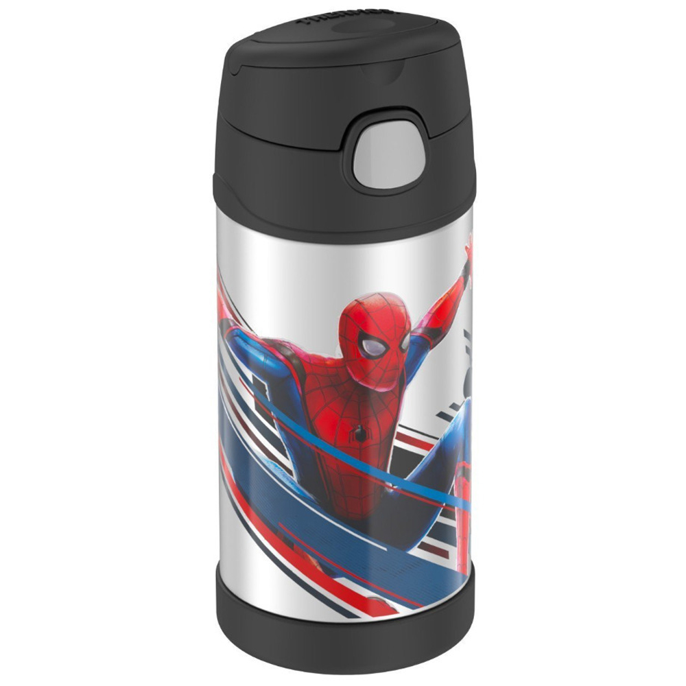 กระติกน้ำเก็บความเย็น Thermos Spider-Man 12oz FUNtainer Water Bottle with Bail Handle - Black