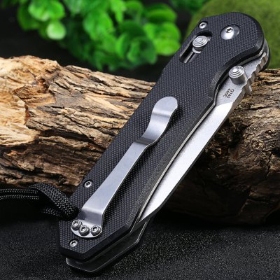 มีดพับ Ganzo กานโซ่ รุ่น G7452-BK-WS ใบเงินด้ามดำ ของแท้ 100%