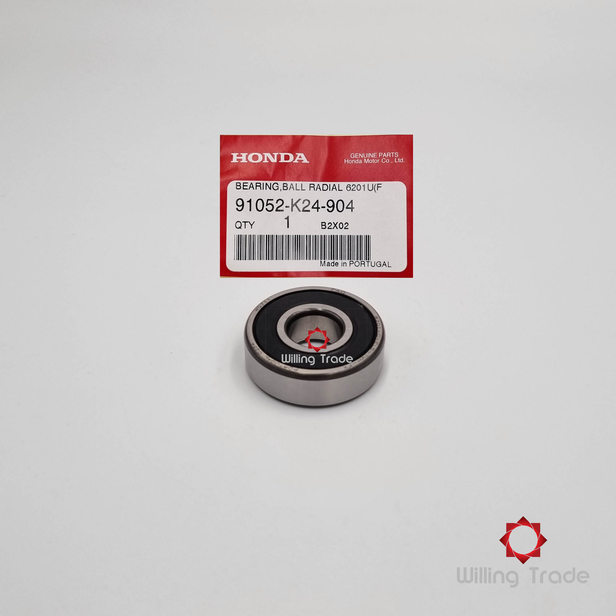 ลูกปืนตลับ ล้อหน้า (ล้อแม็ก) (WX467) HONDA: (91052-K24-904): CLICK125I ... แพ๊คละ 1 ชิ้น... [แท้ศูนย์ 100%] ...กลุ่มอะไหล่ล้อหน้า (ล้อแม็ก) ... BEARING, RADIAL BALL