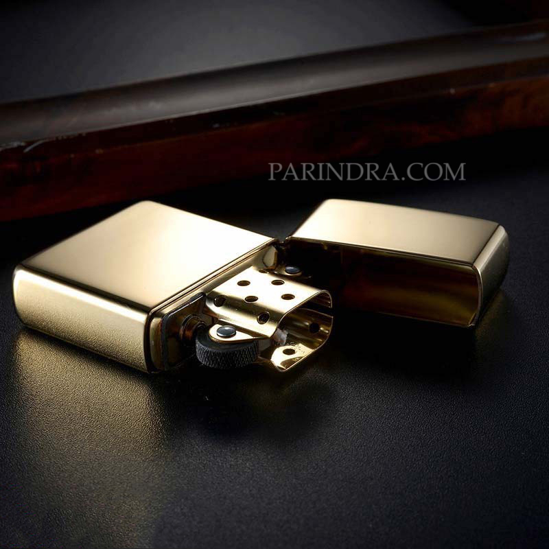 ไฟแช็ค Zippo แท้ สีทองอร่าม " Zippo 169 Armor Case, High Polish " แท้นำเข้า 100%