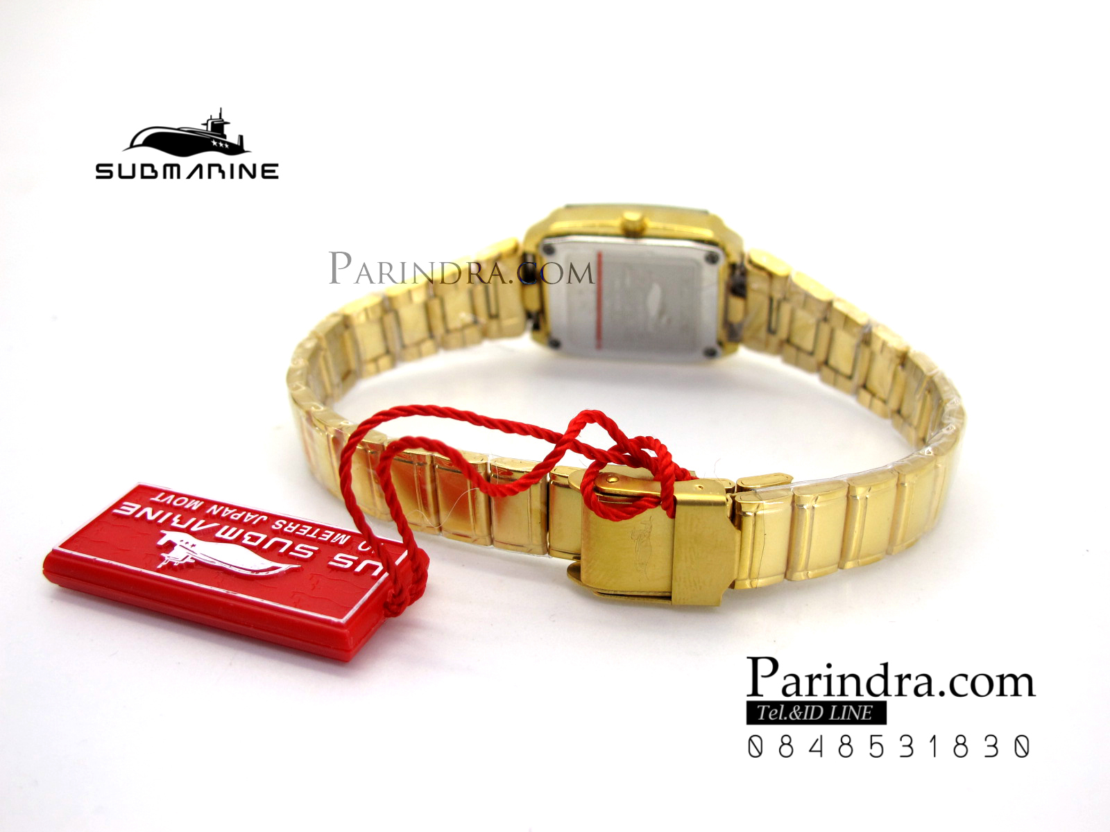นาฬิกา U.S. submarine รุ่น SUB1012L สายสแตนเลสสีทองหน้าทองขอบเพชร เรือนเล็ก
