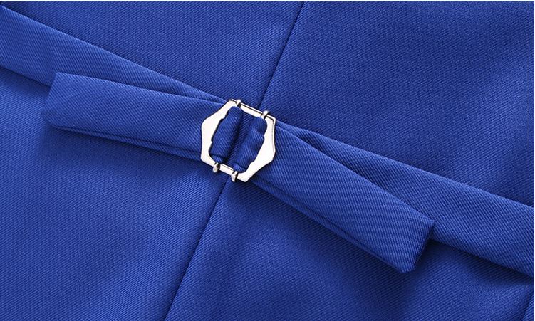 พร้อมเช่า ชุดสูทชาย สีน้ำเงิน สไตล์เกาหลี (มีเสื้อกั๊ก)