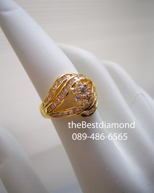 BR608+++ sweet flower+++ แหวนเพชร cz ดีไซน์เก๋ๆ สวย น่ารัก intrend รูปแบบสวยมากๆๆ งานฝังเรียบร้อยมาก หรูหราเหมือนออกจากร้านจิวเวลลี่เลยค่ะ