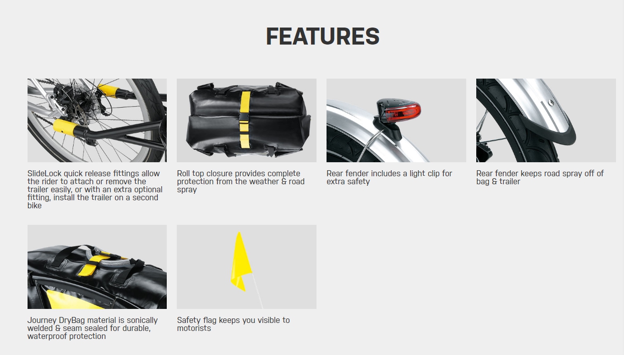 พ่วงหลัง TOPEAK JOURNEY TRAILER AND DRYBAG, TTR-01 พ่วงจักรยาน