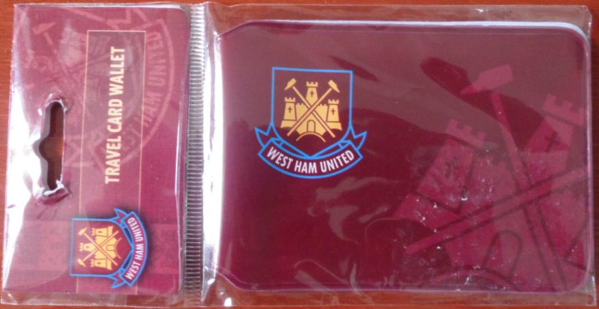 ซองพับใส่บัตร ฟุตบอล สโมสรเวสต์แฮม ยูไนเต็ด - ตราสโมสร WUFC ใหม่ / WESTHAM UNITED Football Club Travel Card Wallet - WUFC Logo NEW