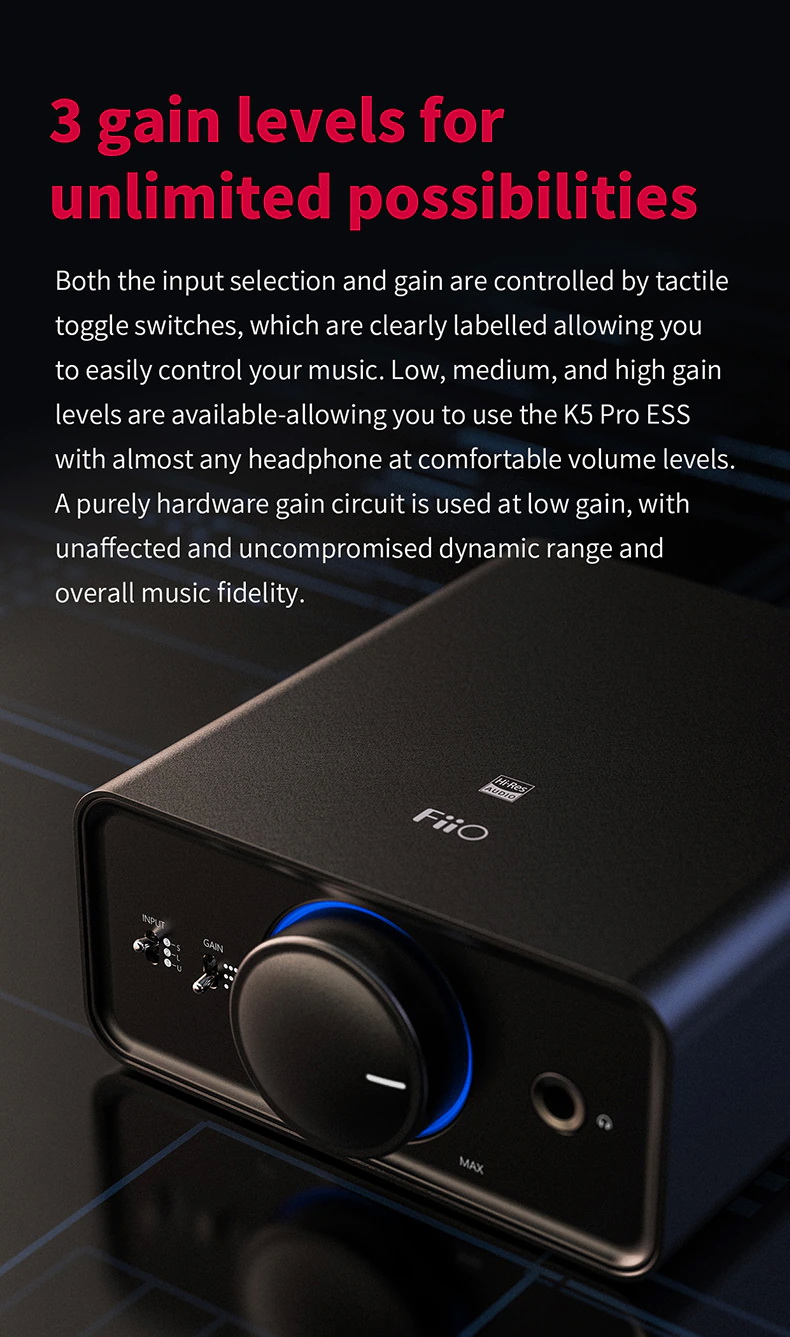 ขาย FiiO K5 Pro ESS DAC/Amp ตั้งโต๊ะระดับ Exclusive ชิป ESS ES9038Q2M ประกันศูนย์ไทย