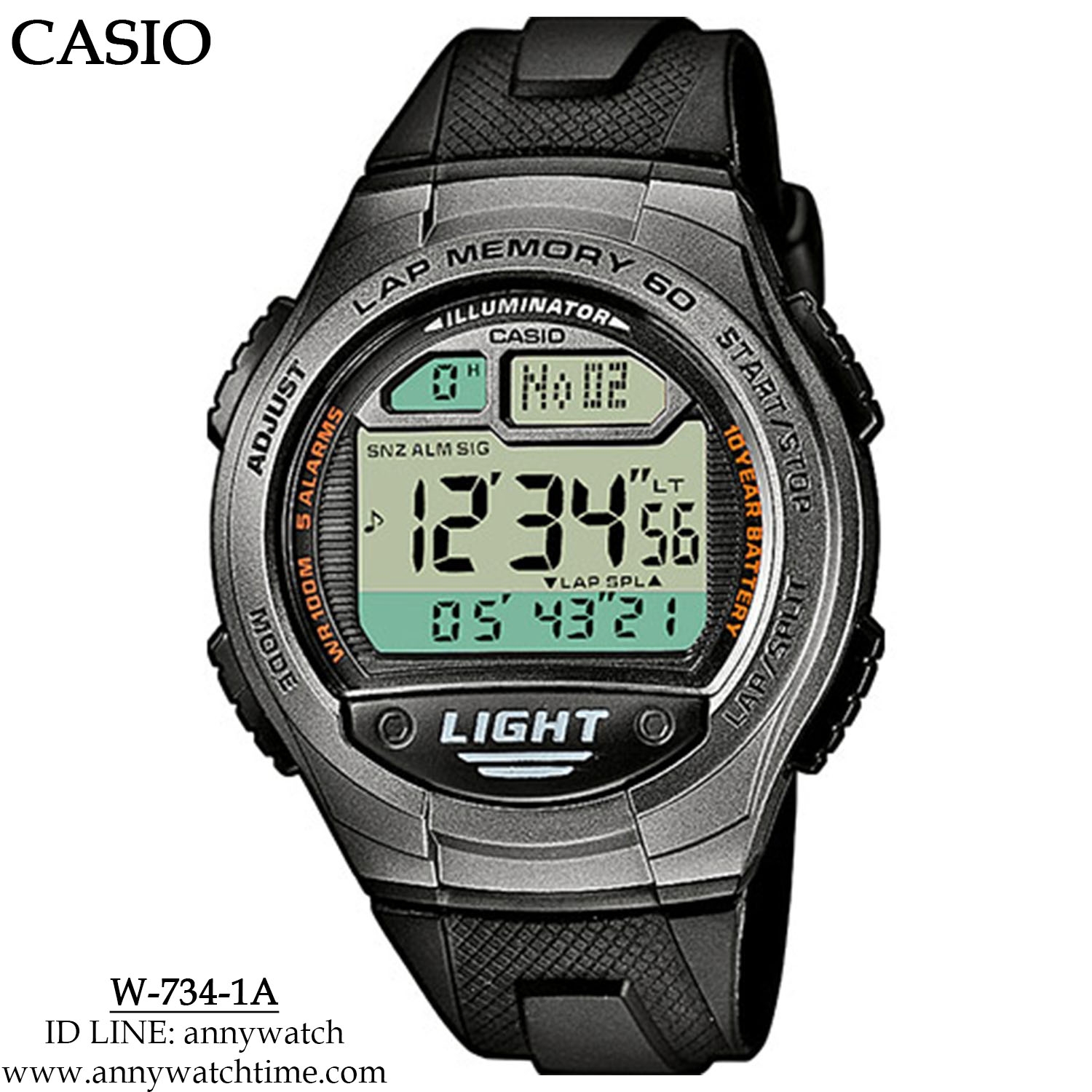 CASIO W-734-1A