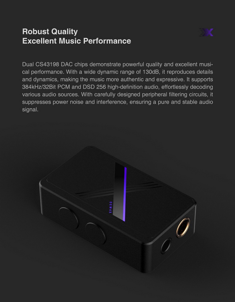 Simgot DEW4X DAC/AMP พกพาจิ๋ว ชิป DAC CS43198 x2 ถอดอัพเกรดสายได้ ประกันศูนย์ไทย