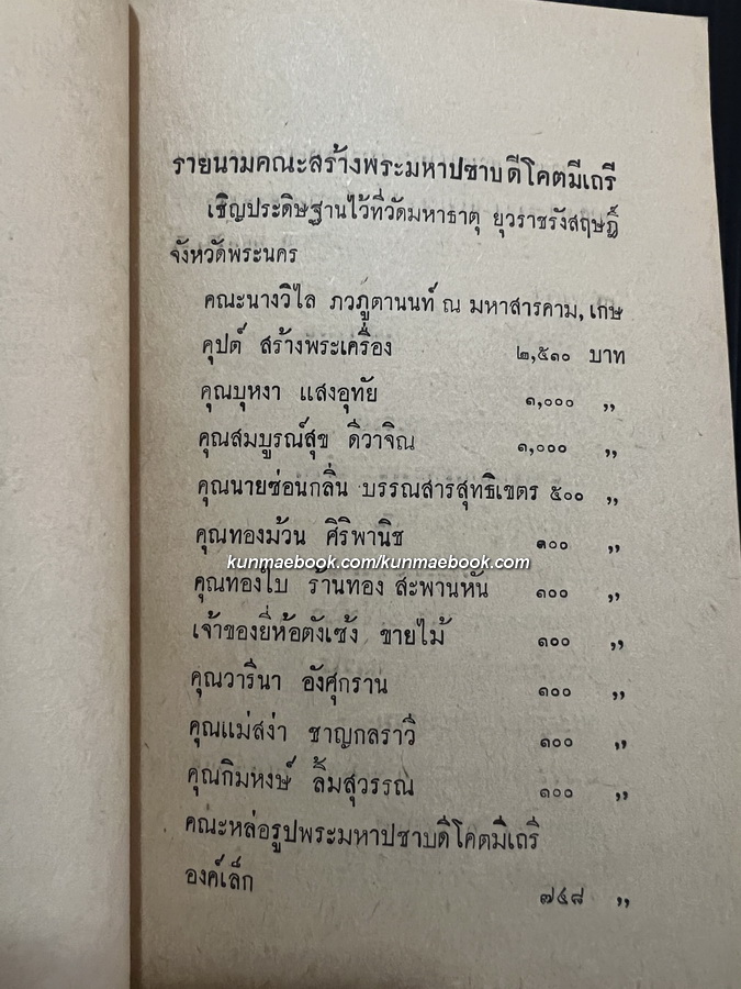 ประวัติ พระมหาปชาบดีโคตมีเถรี และการตั้งชื่อ ที่ระลึกประกอบพิธีหล่อรูปพระมหาปชาบดีโคตมีเถรี พ.ศ.2510