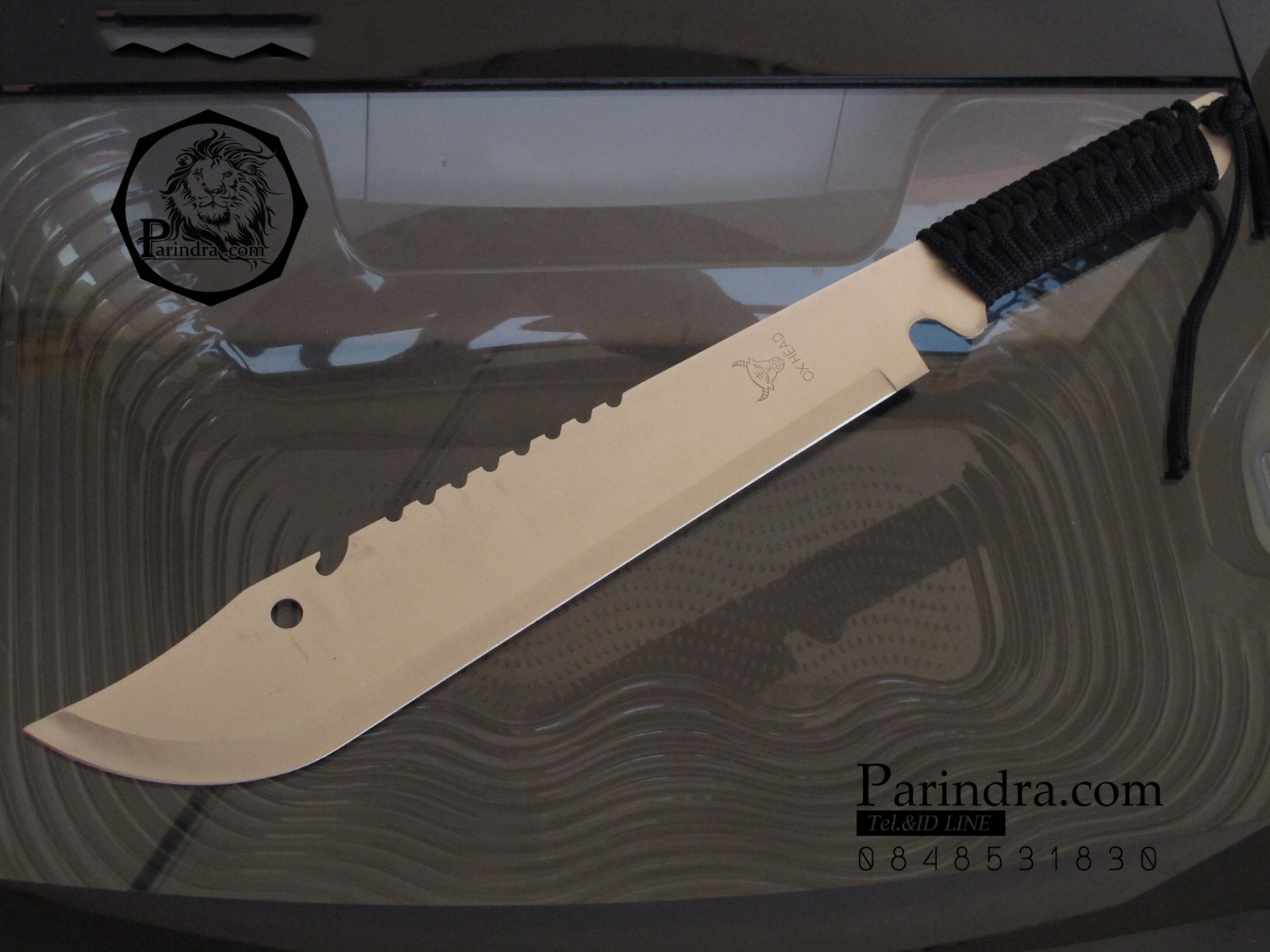 มีดใบตาย OX Head สปาร์ต้า กวัดแกว่ง ขาดสะบั้น ขนาด 19 นิ้ว ด้าม Para-chord