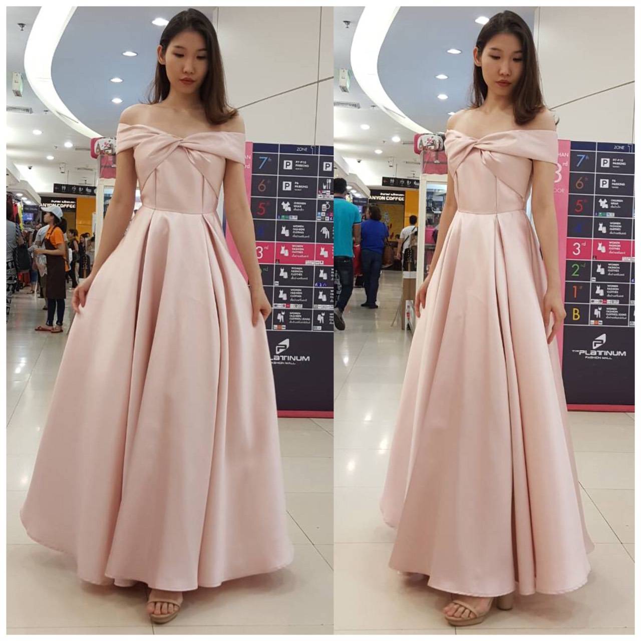 ชุดเพื่อนเจ้าสาว สีชมพู รวมแบบ ตัวอย่าง สั่งสีและแบบอื่นๆได้ เช่า 500