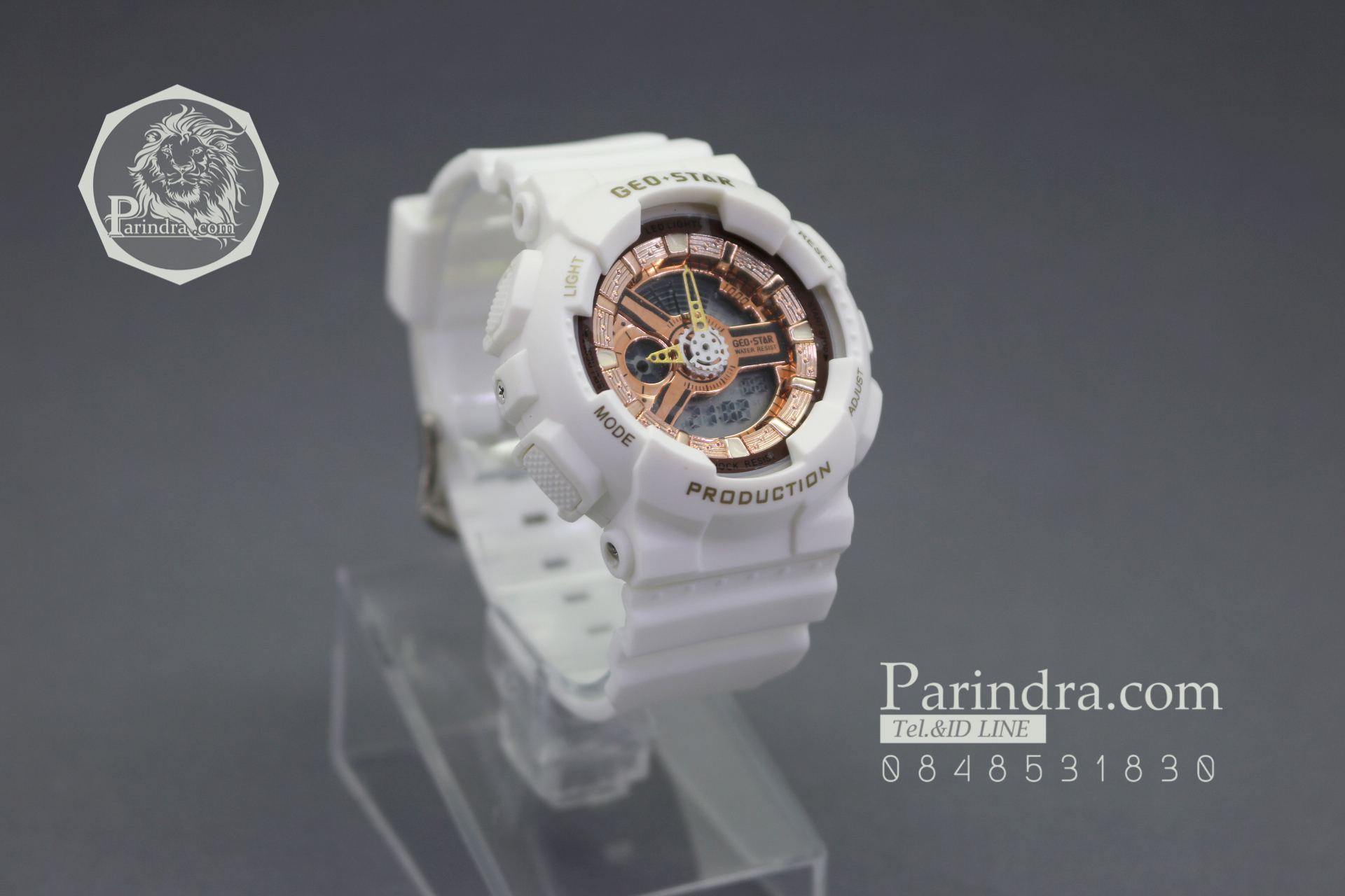 นาฬิกา Geo-star ทำงาน 2 ระบบสีขาว - Pink gold(หน้าY)