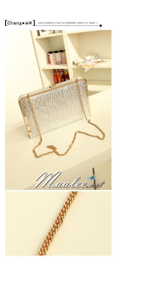 พร้อมส่ง Evening Clutch กระเป๋าออกงาน สีดำ ทรงสีเหลี่ยม พร้อมสายสะพาย ขนาด S