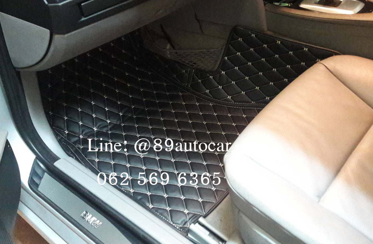 BMW Series 5 E60 ปูพรมหกดี สีดำด้ายทอง เต็มคัน
