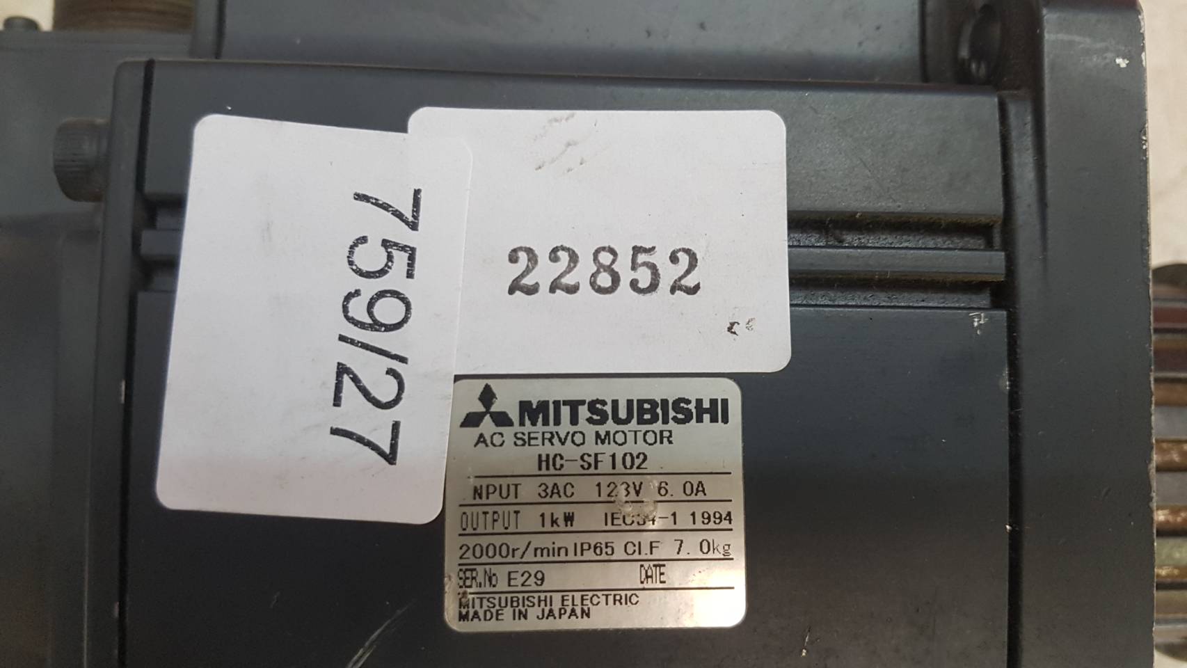 HC-SF102 SERVO MOTOR “ MITSUBISHI ”