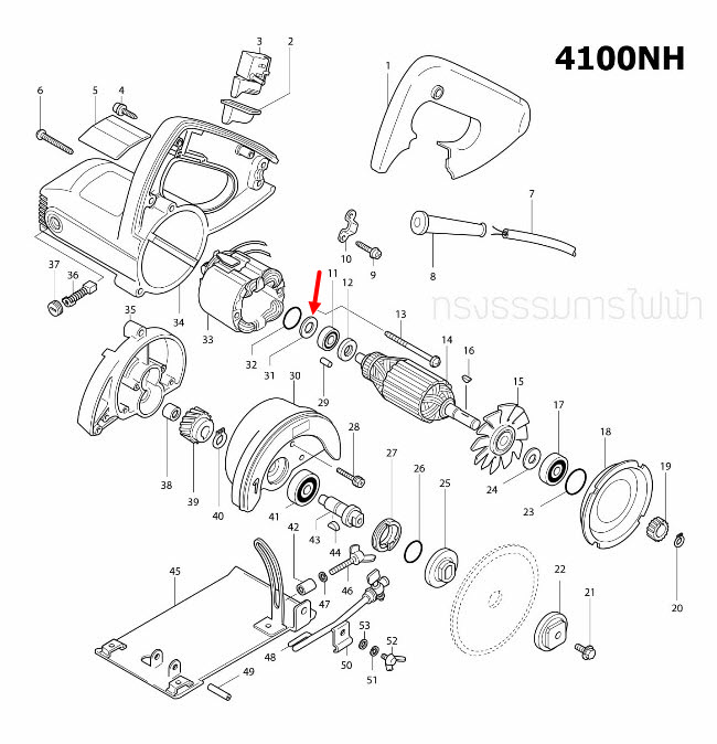 FLAT WASHER 14 Makita-มากีต้า รุ่น 4300BA [#49], 5800NB [#18], 5806B [#29] , 6905H [#26] P/N.253192-6 (แท้) ##