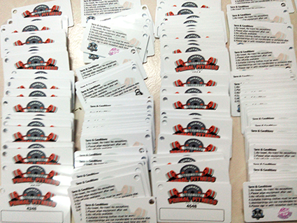 ตัวอย่างการ์ด บัตรสมาชิกใบเล็ก บัตรที่ใส่พวงกุญแจ