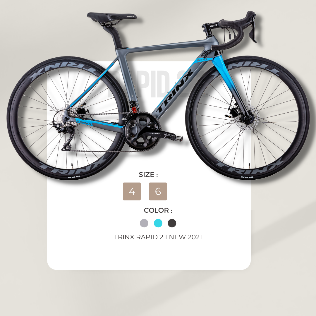 จักรยานเสือหมอบ TRINX RAPID 2.1 DISC เฟรมคาร์บอน เกียร์ 2*11 speed 105 SHIMANO 700C (เบรคน้ำมัน) 2021-2022