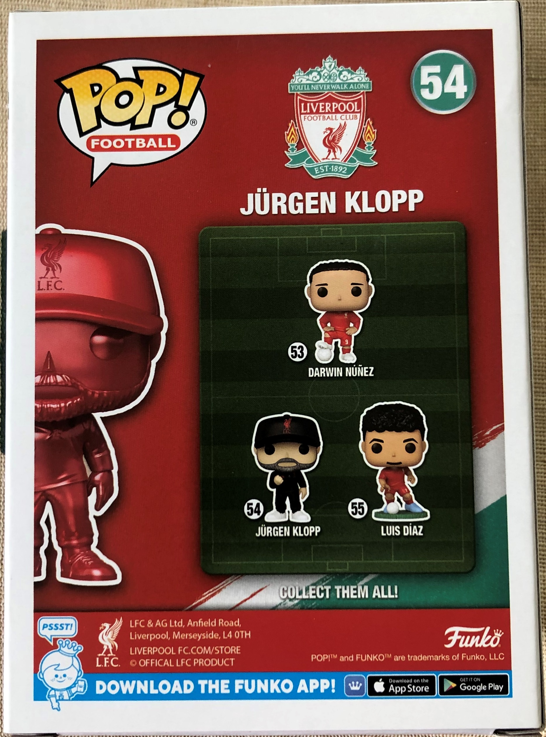 ตุ๊กตาโมเดลผู้จัดการทีมฟุตบอล Jürgen Klopp สโมสรลิเวอร์พูล ฟังโกะ ป็อบ - Jürgen is Red 54 ใหม่ / Jürgen Klopp LIVERPOOL Football Club Funko Pop Football Figure - Jürgen is Red 54 NEW
