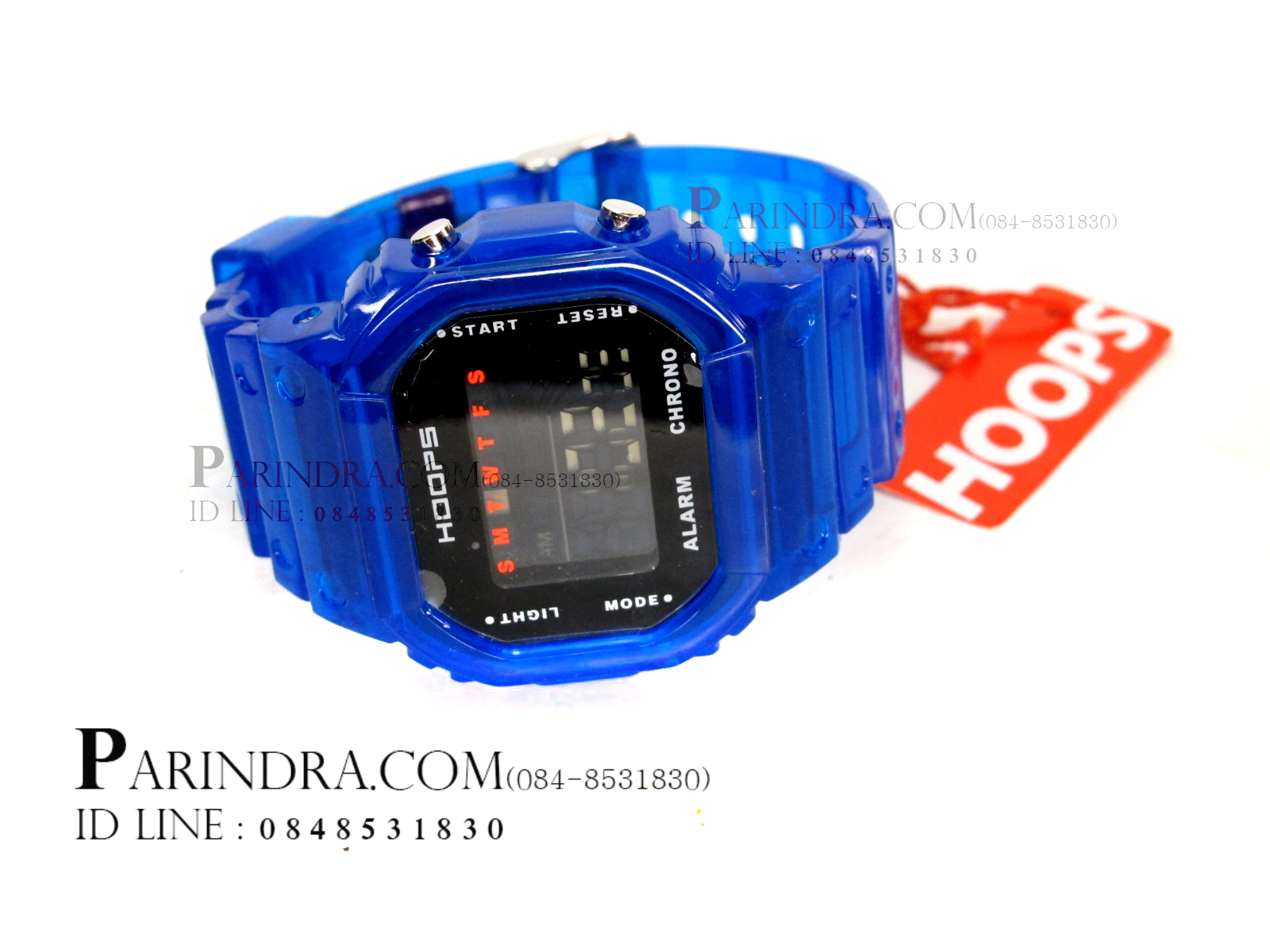 นาฬิกา Hoops ระบบดิจิตอลสีฟ้าใส