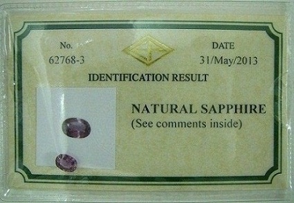 พัดพารัดชา ซัฟฟาย(Padparadscha Violet Sapphire)พลอยดิบ Unheated ธรรมชาติ100% ความสะอาด IF-VVS ขนาด 5.2x7.1.x3.4 mm. น้ำหนัก 1.15 ct. ราคาโทรถาม