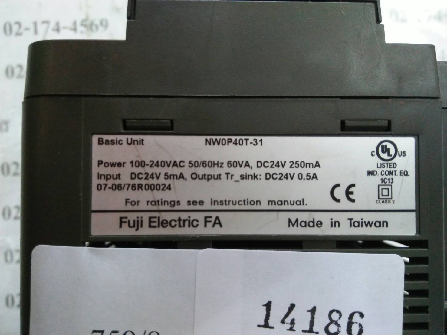 PLC " FUJI " รุ่น NW0P40T-31