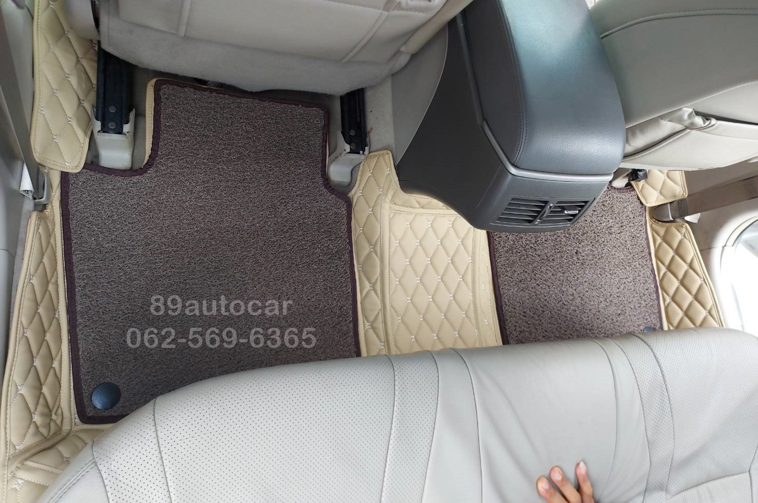 ขายพรมในรถยนต์ Toyota Camry 2008 ปูพรม7D สีครีม + พรมดักฝุ่นสีครีม เต็มคัน