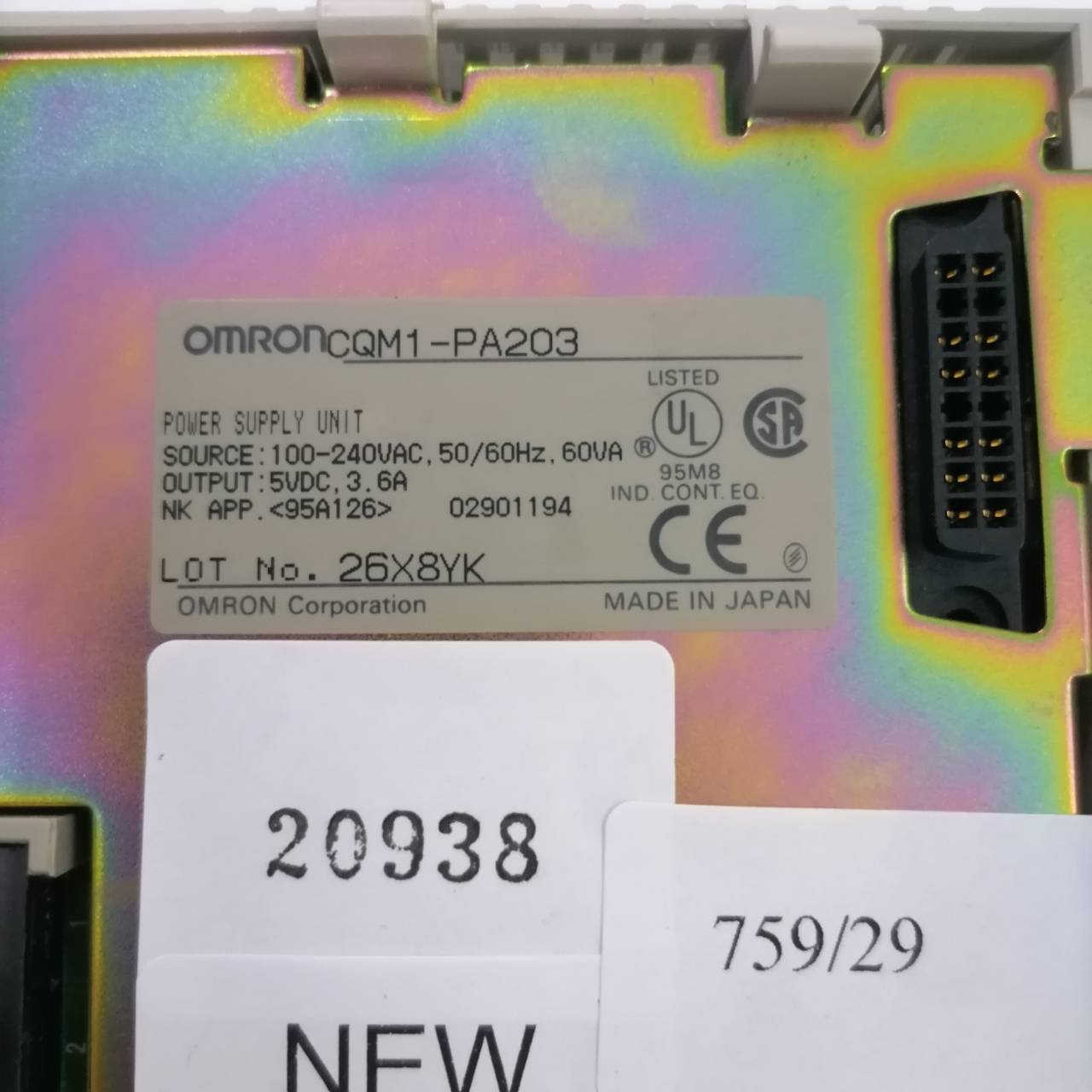 CQM1-PA203 PLC " OMRON "