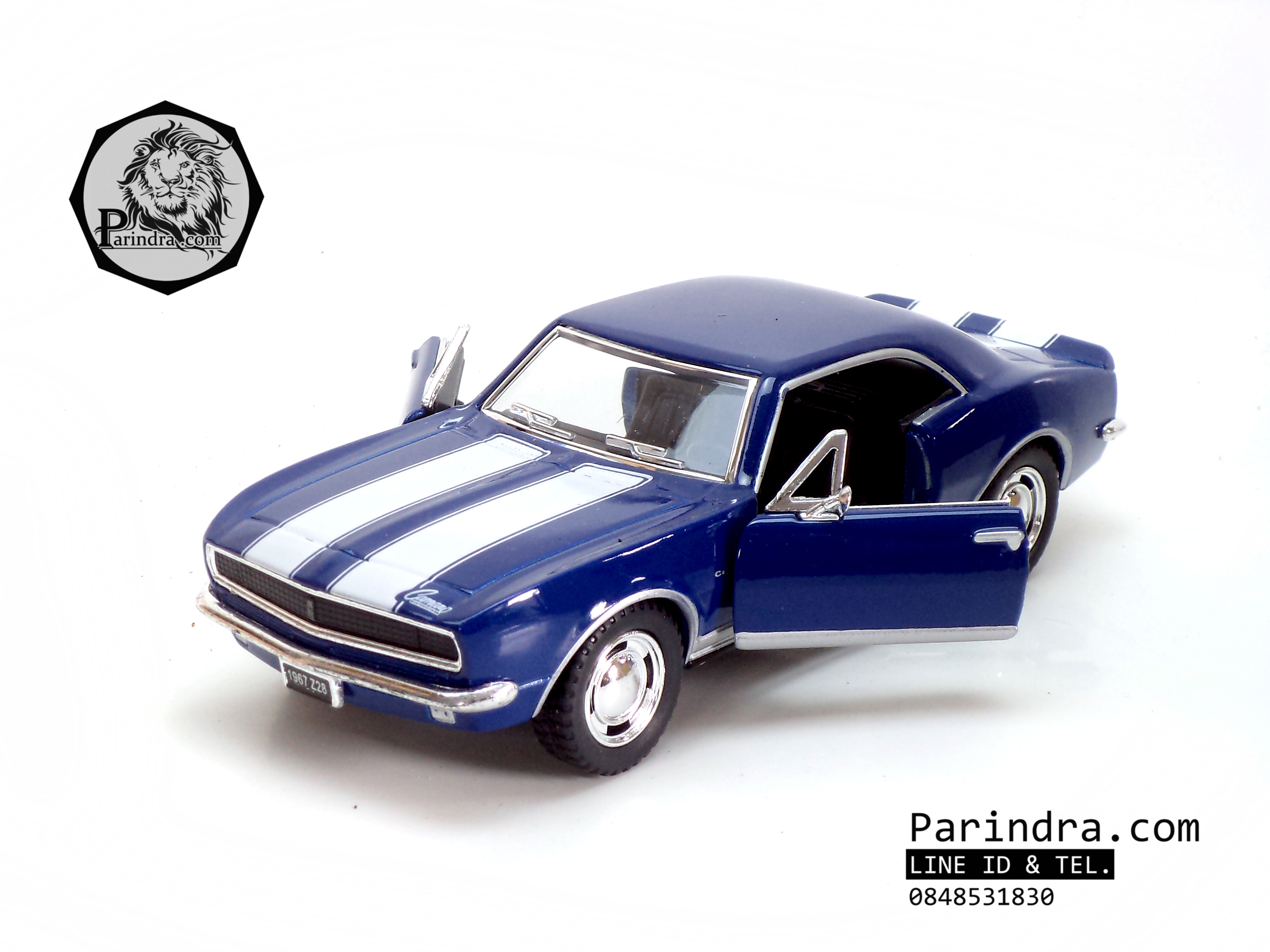 โมเดลรถเหล็ก รถ Chevrolet Camaro Z28 ปี 1967 สีน้ำเงิน