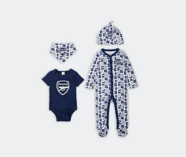 เสื้อเด็กอาร์เซนอล Baby Printed Navy 4pc Set ของแท้