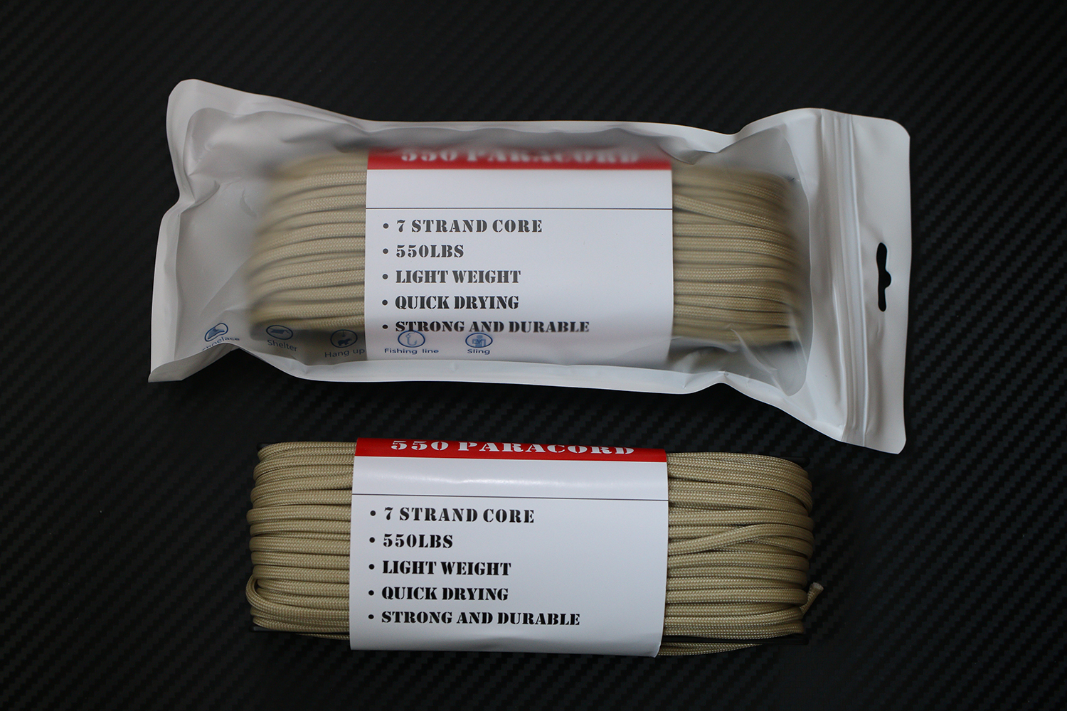 เชือกพาราคอร์ด PARACORD 550 คุณภาพสูง # TAN ใช้ได้งานได้เอนกประสงค์