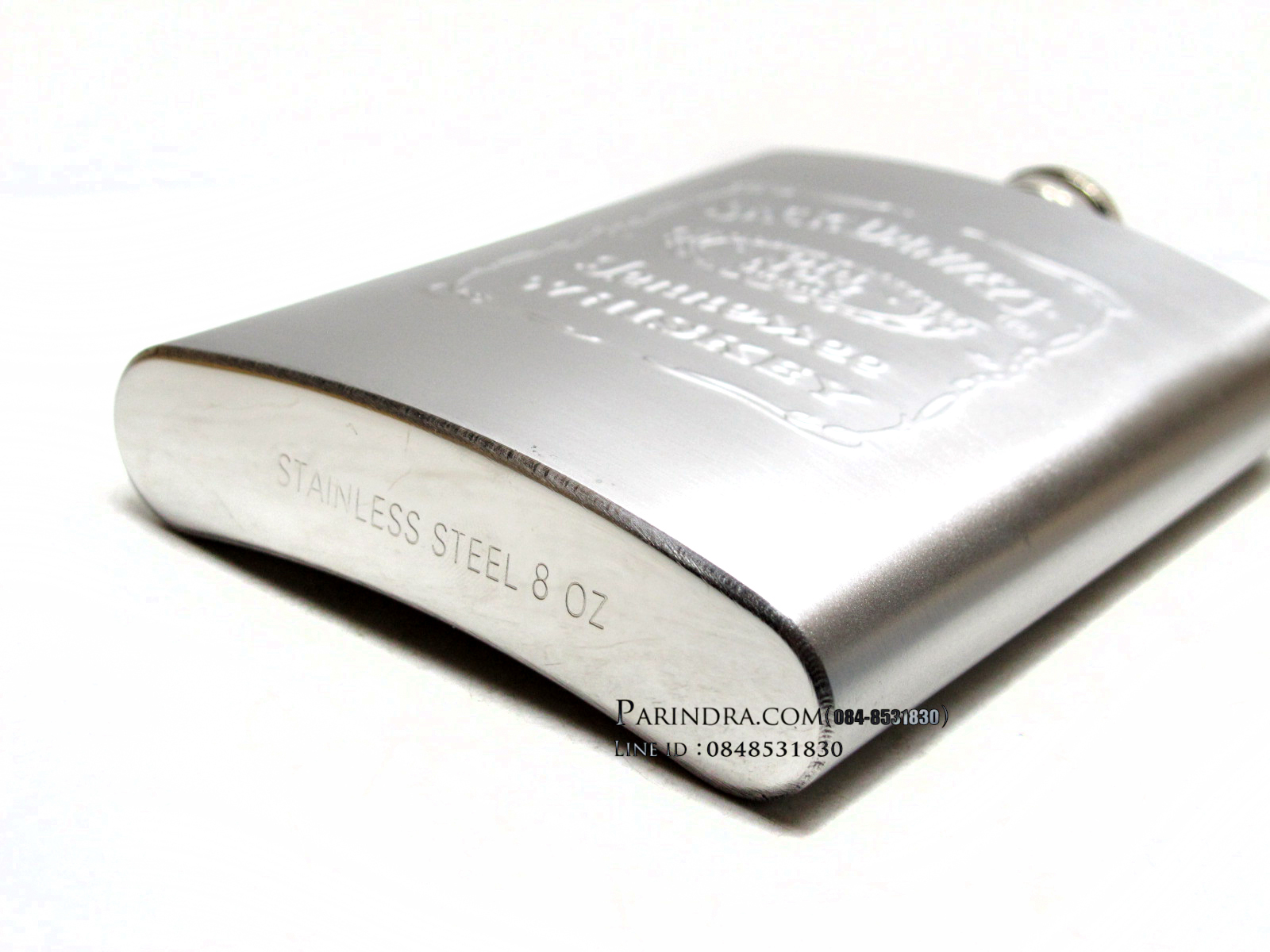 กระป่องสแตนเลส Jack Daniel's อย่างดี สำหรับพกพา บรรจุ 8 oz