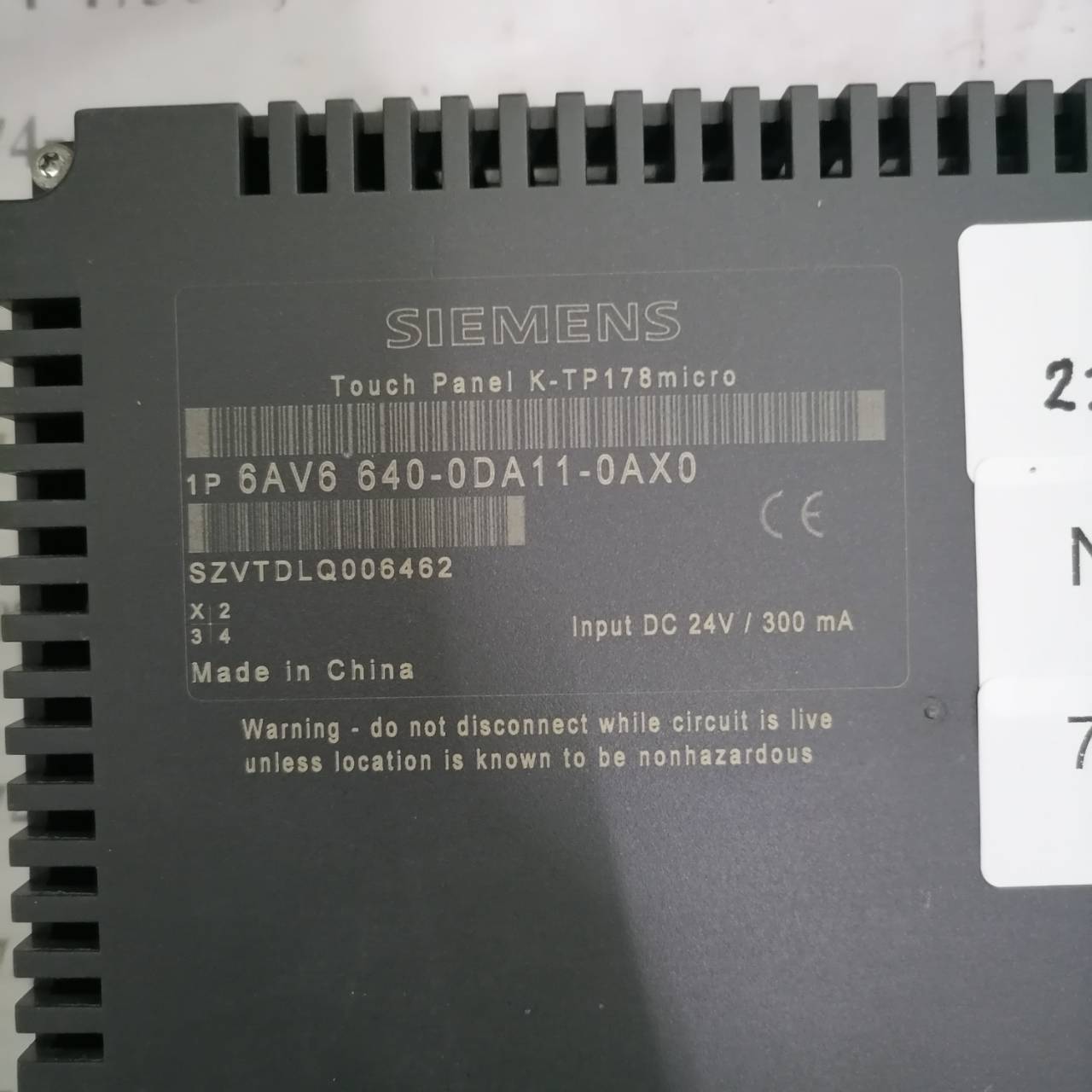 6AV6 640-0DA11-0AX0 HMI " SIEMENS "