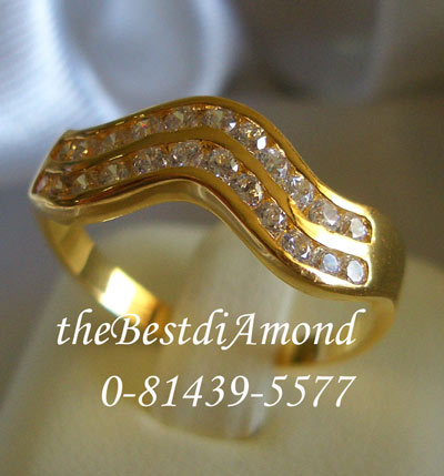 +++RL004+++ แหวนคลื่น 2 แถว สวยเรียบร้อยมาก ใส่ติดนิ้ว ใส่ได้เกือบทุกโอกาสเลย ใส่แล้วน่ารักมากเลย