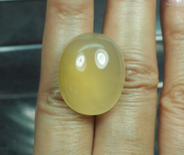 คาลซิโดนีสีเหลือง (Yellow Chalcedony) 35.36 กะรัต