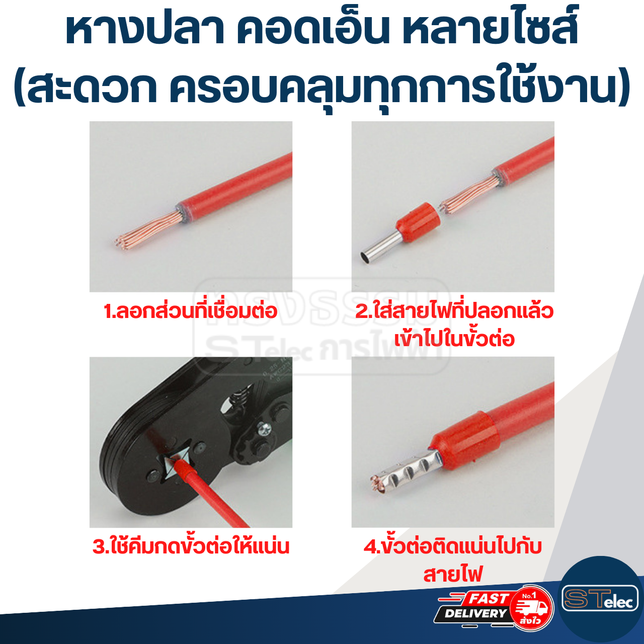 หางปลา คอดเอ็น หลายไซส์ (สะดวก ครอบคลุมทุกการใช้งาน)