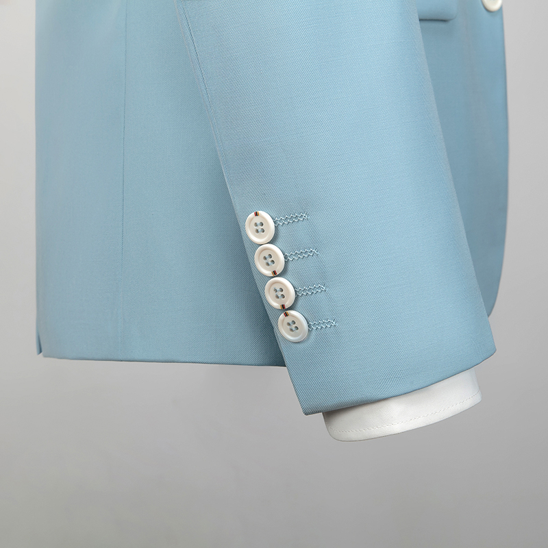 Pre-order เสื้อสูทชาย สีฟ้า ทรงสลิม สไตล์เกาหลี