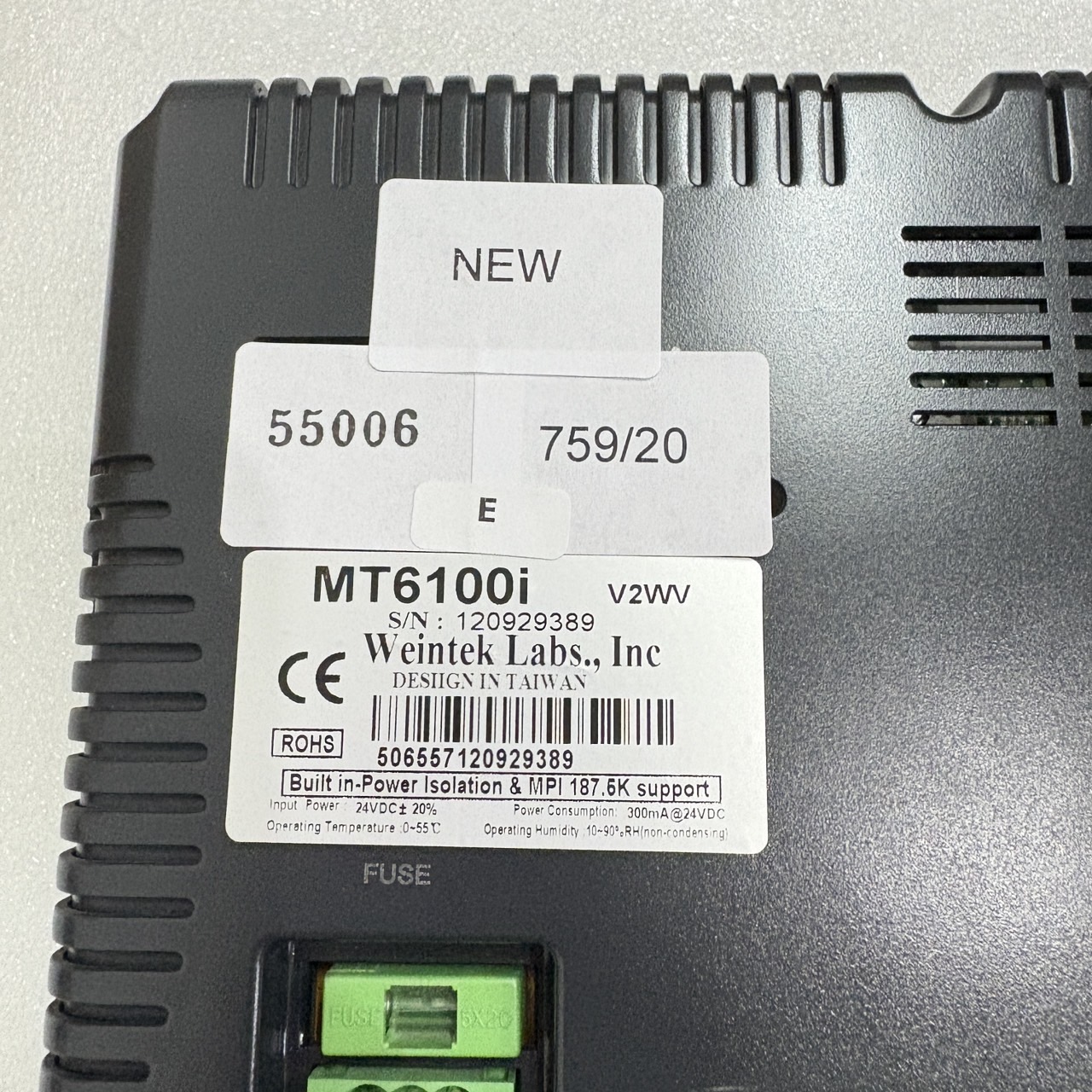 MT6100I V2WV HMI " WEINTEK "