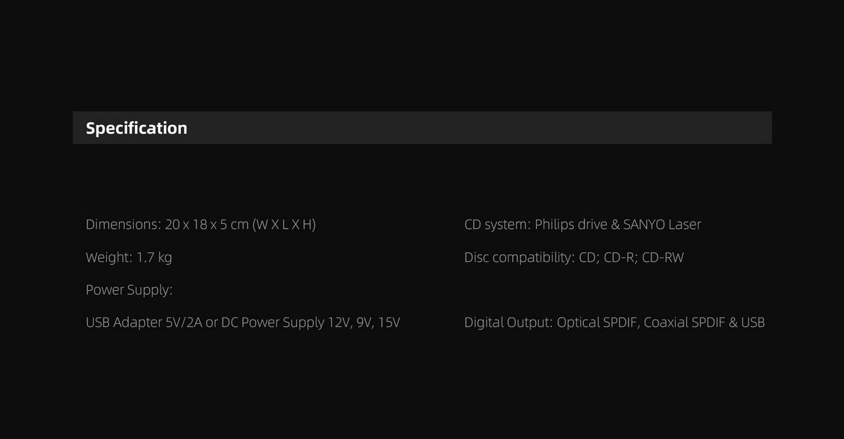 Shanling CR60 เครื่องเล่น CD สุดคุ้ม RIP CDได้ หัวอ่าน Sanyo HD850 ประกันศูนย์ไทย
