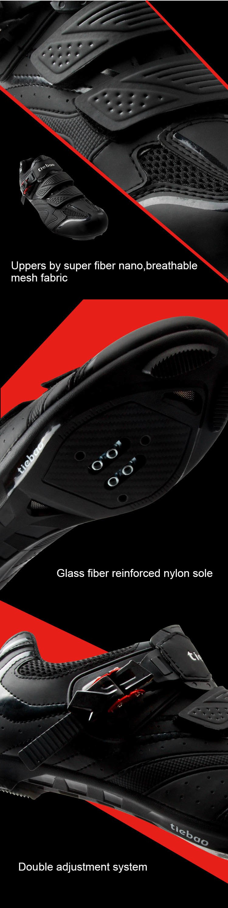 รองเท้าปั่นจักรยานเสือหมอบ/รองเท้าเสือภูเขา TIEBOA รุ่น TB36-B1413 ,Road Cycling Shoes