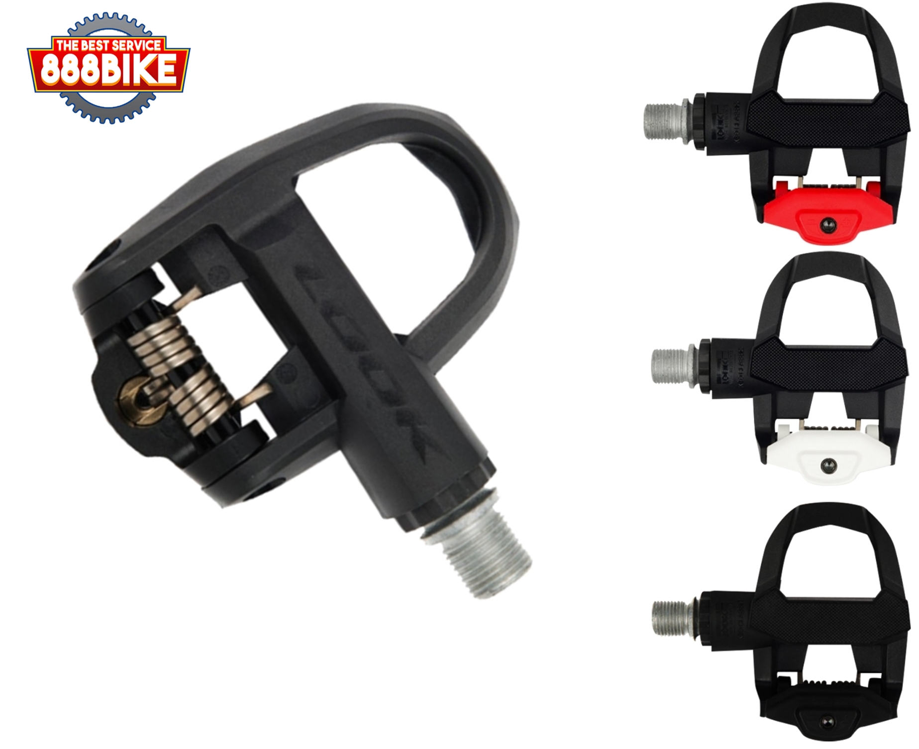 บันไดเสือหมอบบันได บันได LOOK KEO CLASSIC 3 Road Pedal สีดำ สีแดง สีขาว