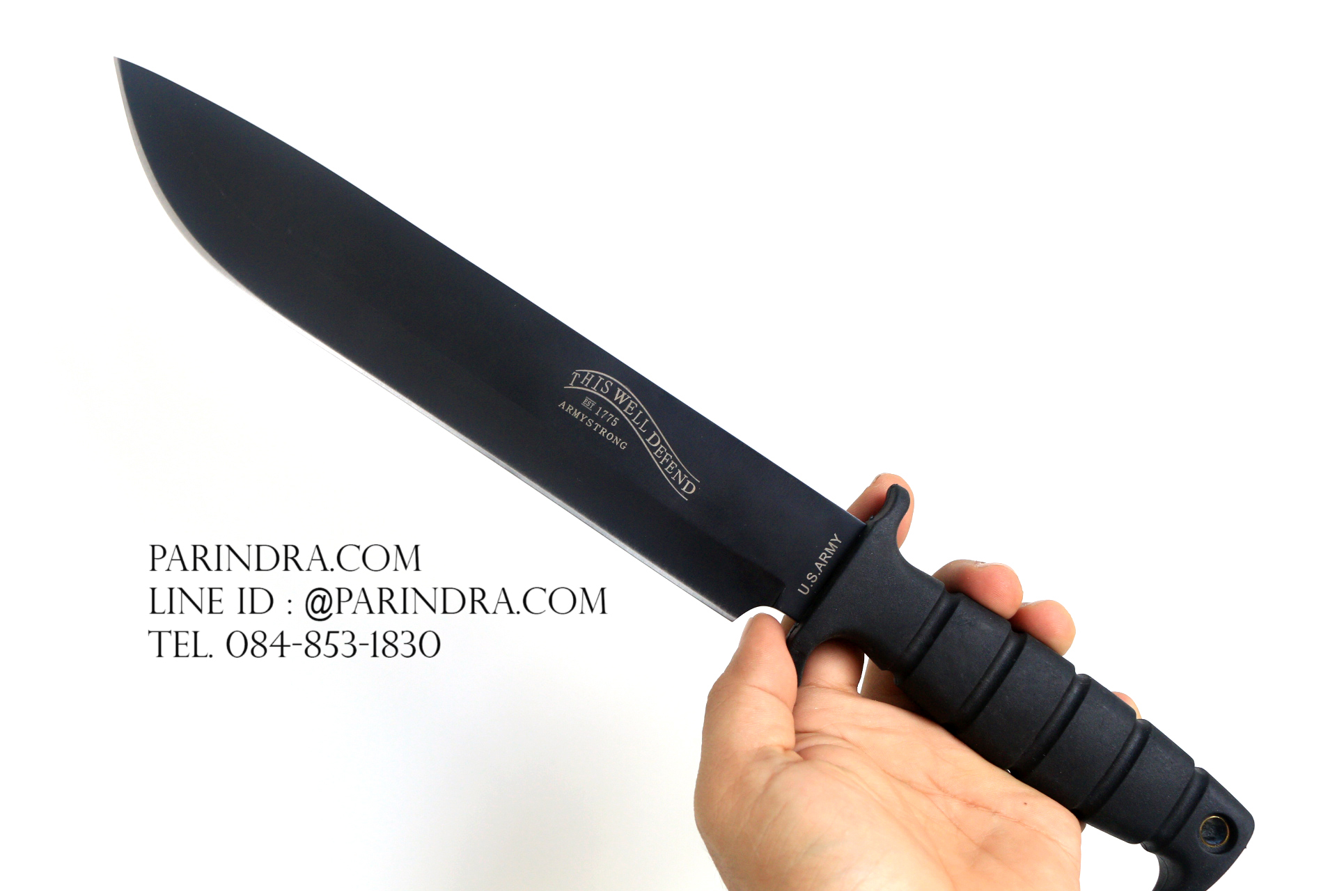 มีดใบตาย Army Strong Model A-1008 ขนาด 14.75 นิ้ว ใบดำ OEM