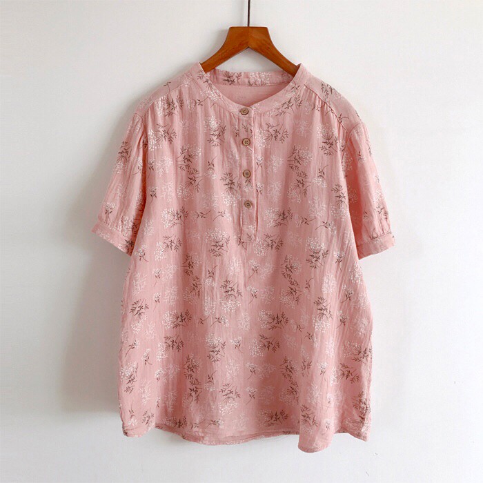 เสื้อผ้าฝ้ายนิ่มลายดอกไม้
